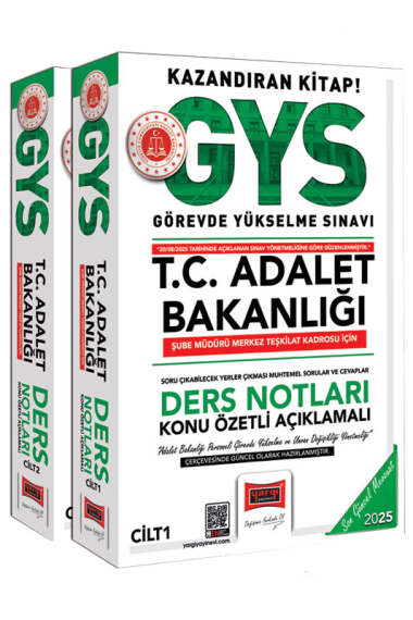 Yargı Yayınları 2025 T.C. Adalet Bakanlığı Şube Müdürü Merkez Teşkilat Kadrosu İçin Ders Notları (Güncel Baskı)