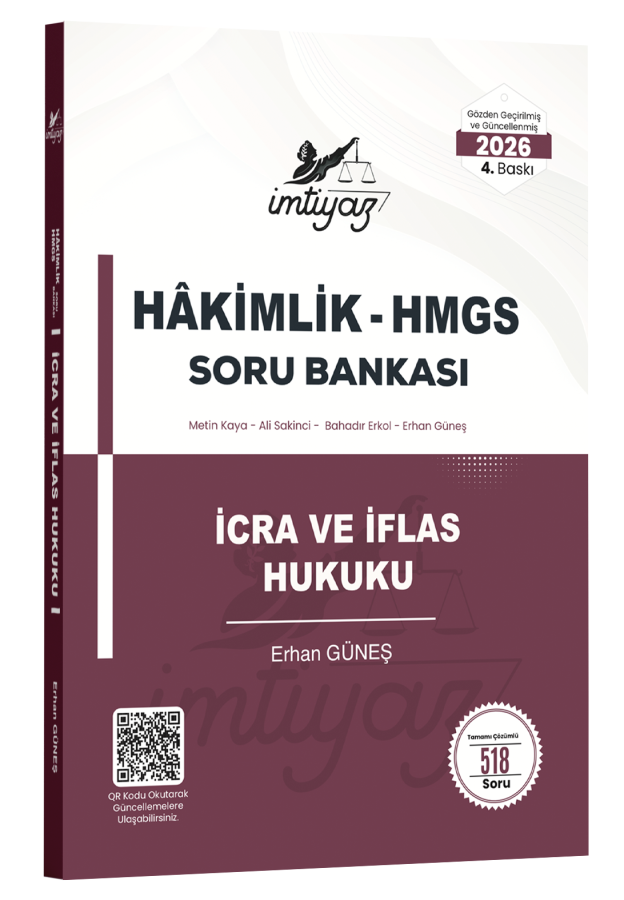İmtiyaz Yayıncılık Adli Hakimlik İcra ve İflas Hukuku Soru Bankası (Erhan Güneş)