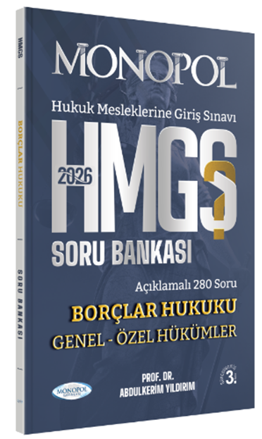 Monopol Yayınları 2026 HMGS Borçlar Hukuku Genel ve Özel Hükümler Soru Bankası (Abdulkerim Yıldırım)