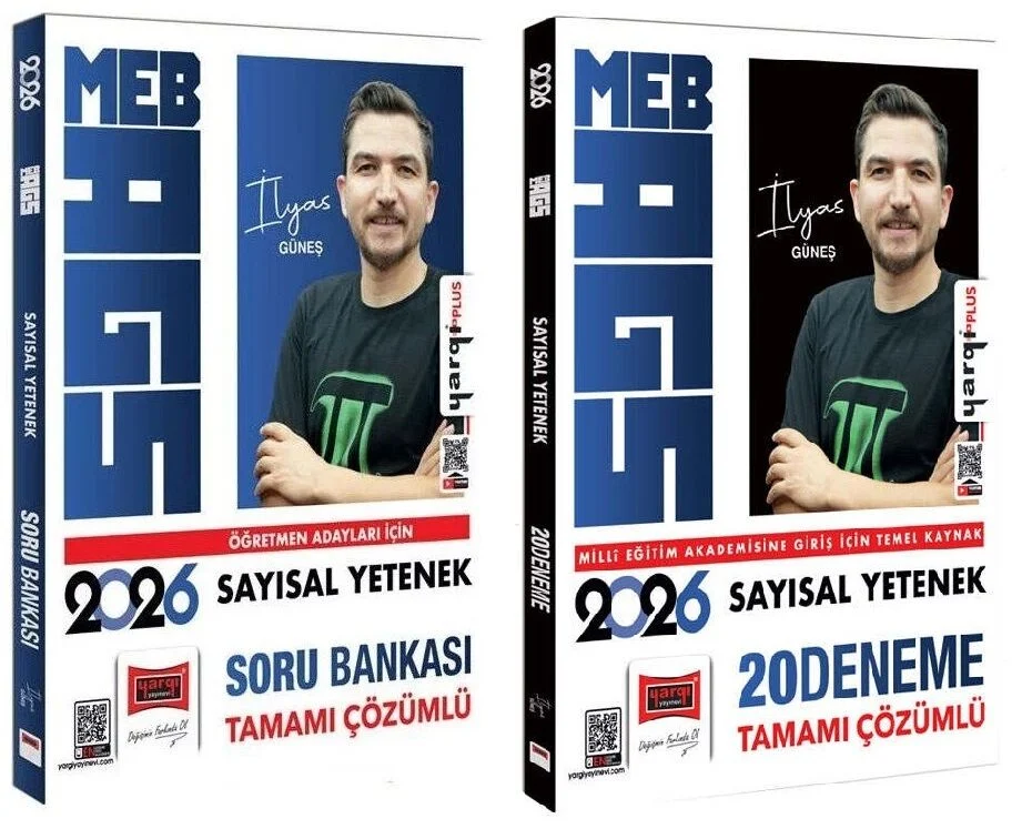 Yargı 2026 MEB-AGS Sayısal Yetenek Soru Bankası + 20 Deneme 2 li Set - İlyas Güneş Yargı Yayınları