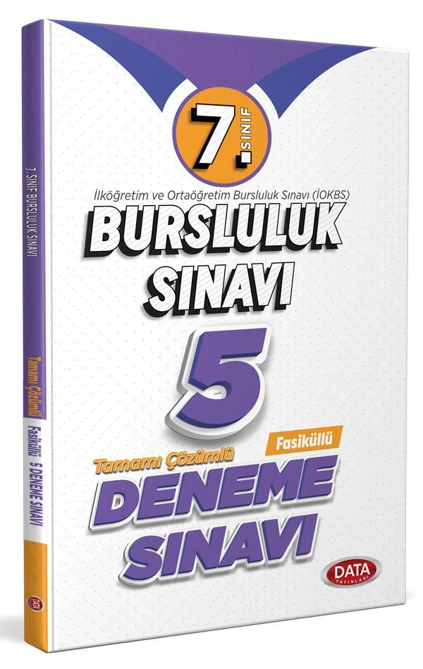 Data Yayınları 2025-2026 7. Sınıf Bursluluk Sınavı Tamamı Çözümlü 5 Deneme Sınavı