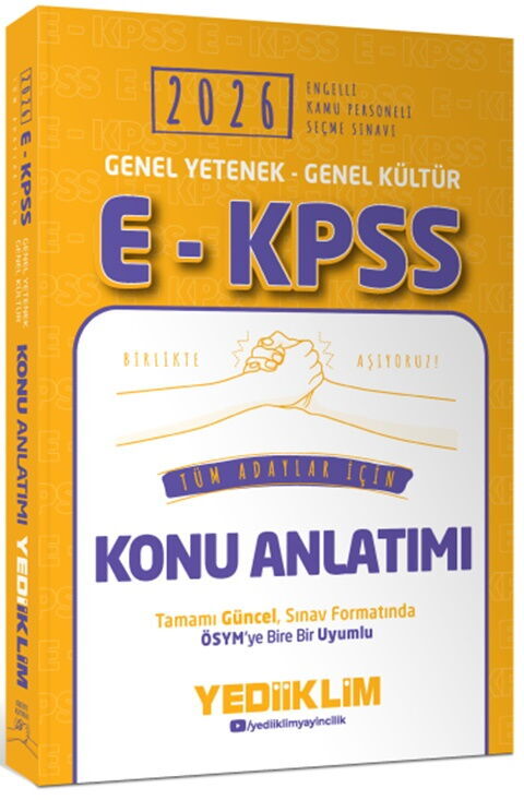 Yediiklim Yayınları 2026 EKPSS Genel Yetenek Genel Kültür Tüm Adaylar İçin Konu Anlatımı