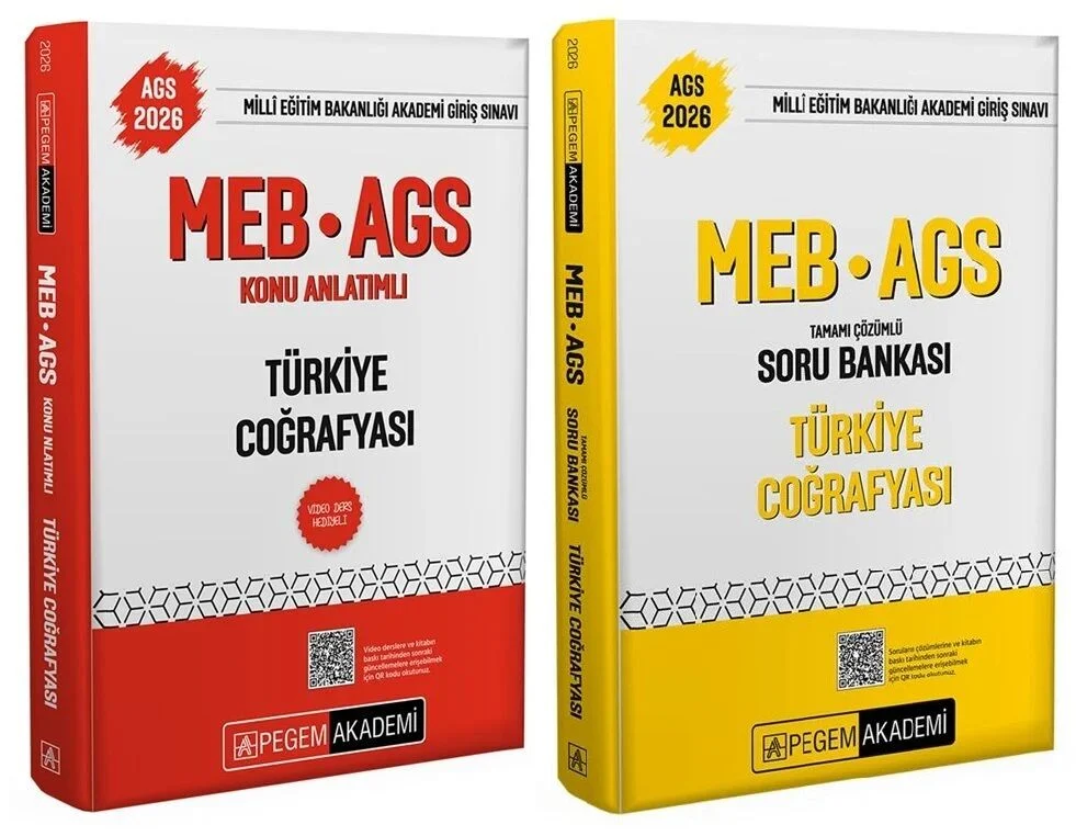 Pegem 2026 MEB-AGS Tarih + Türkiye Coğrafyası Soru Bankası 2 li Set Pegem Akademi Yayınları