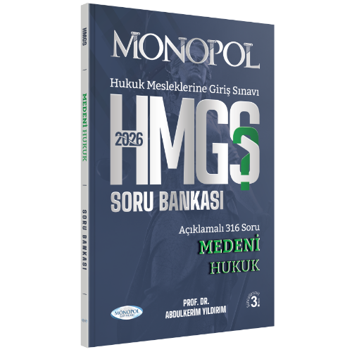 Monopol Yayınları 2026 HMGS Medeni Hukuk Soru Bankası (Abdulkerim Yıldırım)