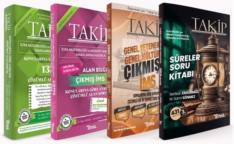 Temsil 2025 TAKİP İcra Müdürlüğü ve Yardımcılığı Soru Seti 4 Kitap Temsil Yayınları