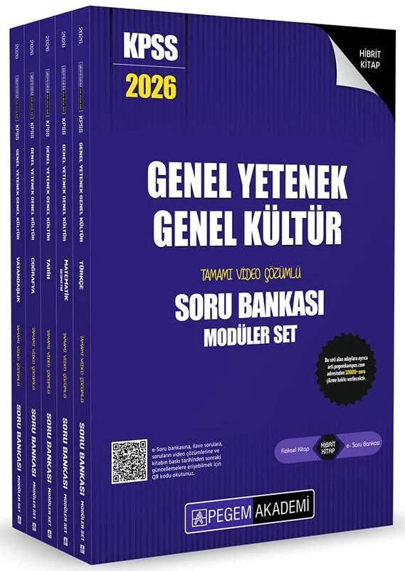 Pegem KPSS Genel Yetenek Genel Kültür Soru Bankası Modüler Set Çözümlü Pegem Akademi Yayınları