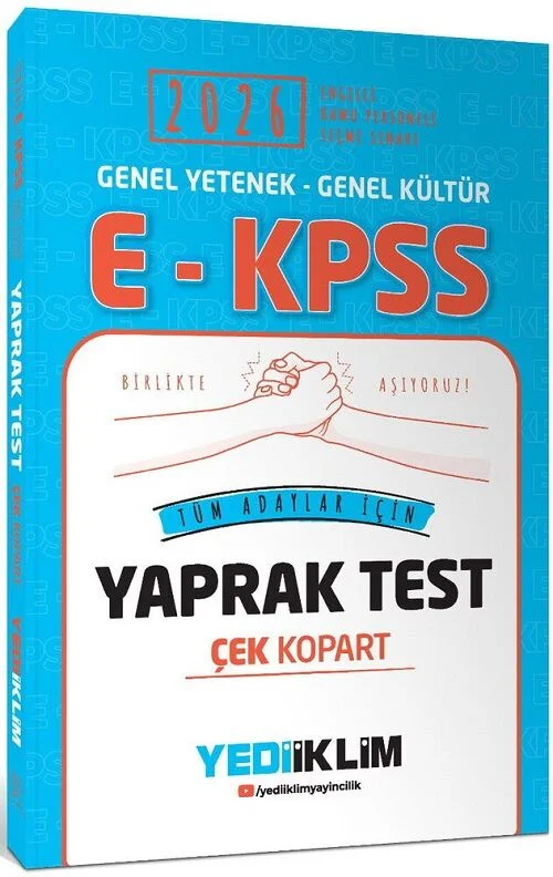 Yediiklim Yayınları 2026 EKPSS Yaprak Test Çek Kopart