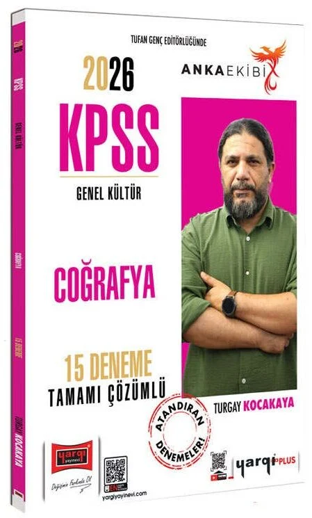 Yargı 2026 KPSS Coğrafya 15 Deneme Çözümlü Anka Ekibi - Turgay Kocakaya Yargı Yayınları