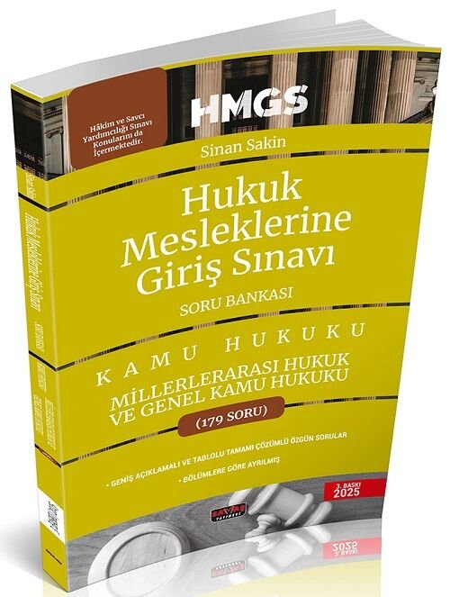 Savaş HMGS Milletlerarası Hukuk ve Genel Kamu Hukuku Soru Bankası Savaş Yayınları Şubat 2025