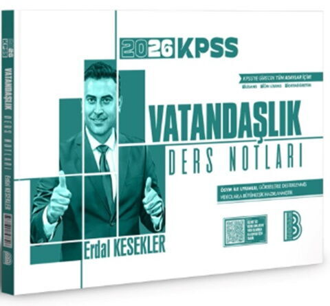 Benim Hocam Yayınları 2026 KPSS Vatandaşlık Ders Notları Erdal Kesekler
