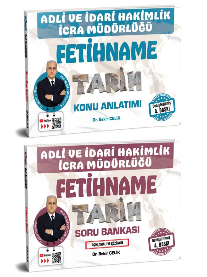 Bekir Çelik Adli İdari Hakimlik İcra Müdürlüğü FETİHNAME Tarih Konu - Soru 2 li Set
