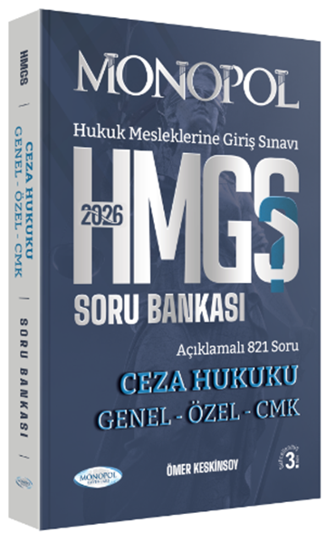 Monopol Yayınları 2026 HMGS Ceza Hukuku Genel  Özel  CMK Soru Bankası (Ömer Keskinsoy, Murat Soylu)