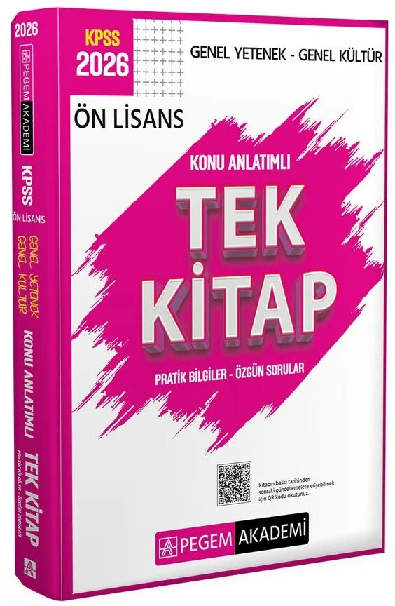 Pegem 2026 KPSS Ön Lisans Konu Anlatımlı Tek Kitap Pegem Akademi Yayınları