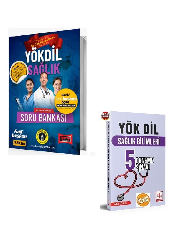 Yargı Yayınları YÖKDİL Sağlık Bütün Soru Türleri İçeren Soru Bankası- Fuat Başkan- Tercih Yayınları Yökdil Sağlık Bilimleri 5 Deneme Seti
