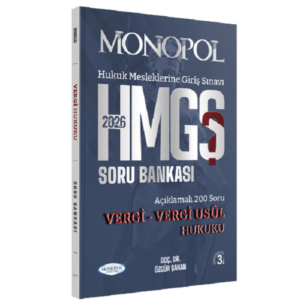 Monopol Yayınları 2026 HMGS Vergi Hukuku ve Vergi Usul Hukuku Soru Bankası (Özgür Şahan)