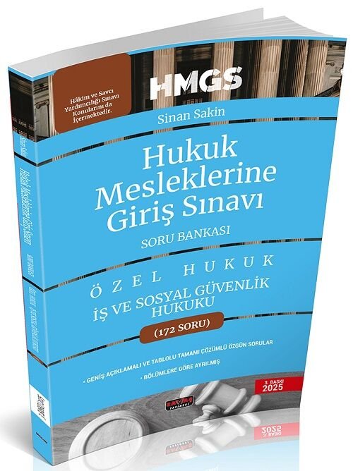 Savaş HMGS İş ve Sosyal Güvenlik Hukuku Soru Bankası Savaş Yayınları Şubat 2025