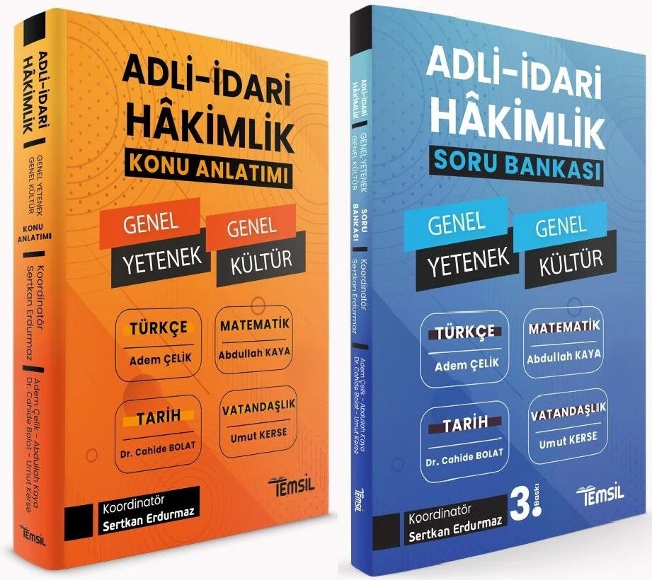 Temsil Adli İdari Hakimlik Genel Yetenek Genel Kültür Konu + Soru Bankası 2 li Set Temsil Kitap Yayınları