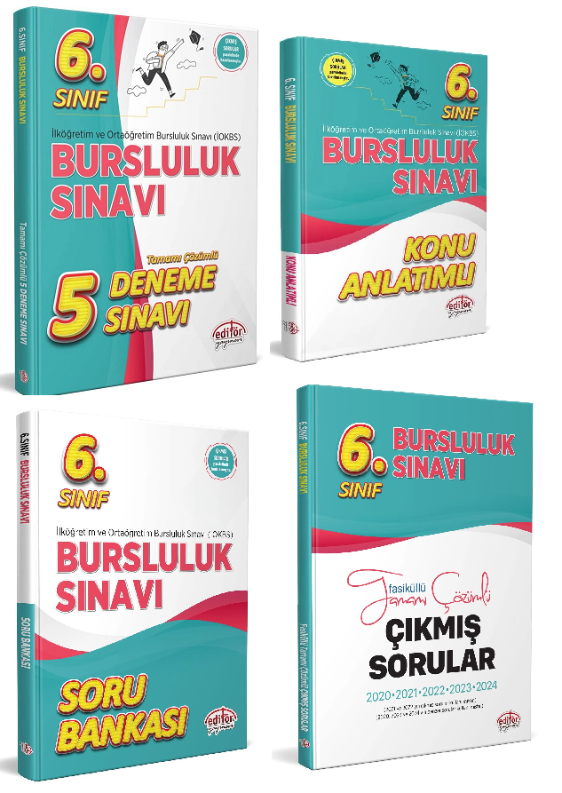 Editör Yayınevi 2025-2026 7.Sınıf Bursluluk Sınavı Konu+Soru+5 Deneme+Çıkmış Sorular