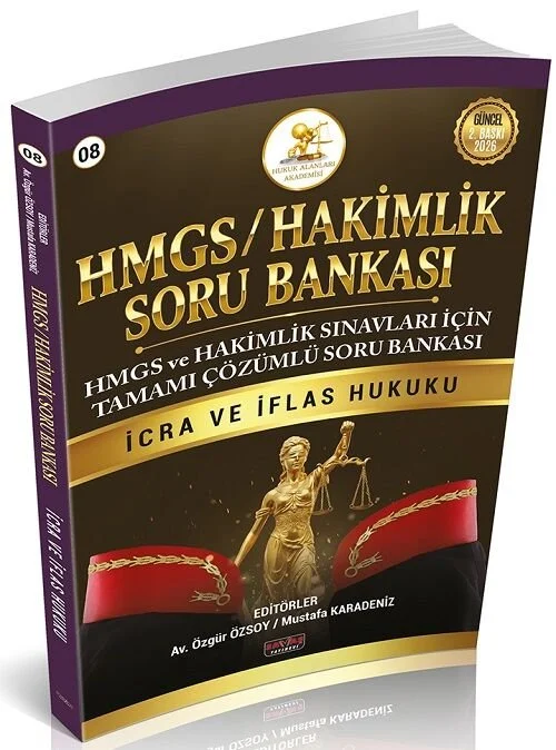 Savaş 2026 HMGS Hakimlik HUKAL Hukuk Alanları Akademisi İcra ve İflas Hukuku Soru Bankası Çözümlü - Mustafa Karadeniz Savaş Yayınları