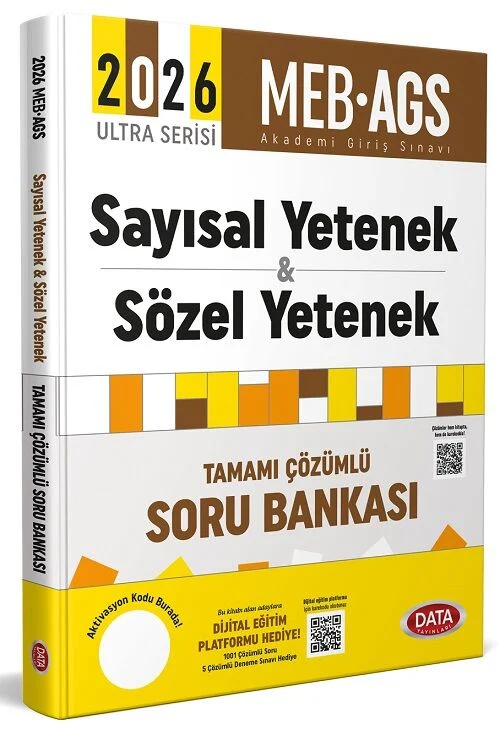 Data 2026 MEB AGS Sayısal-Sözel Yetenek Soru Bankası Çözümlü Ultra Serisi Data Yayınları