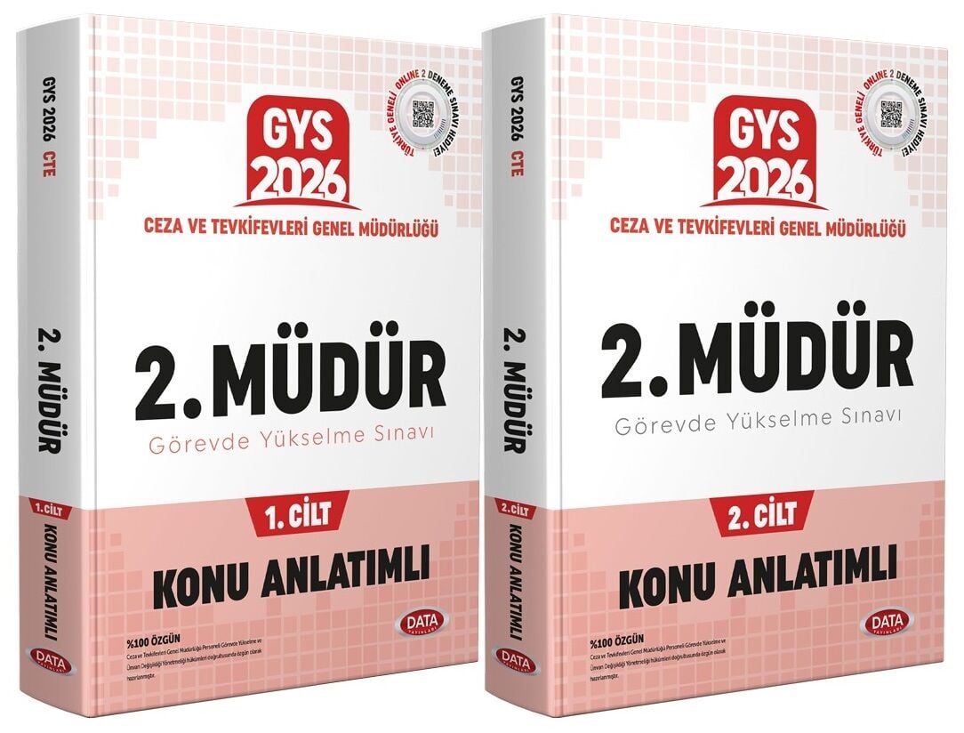 Data 2026 GYS Ceza Tevkifevleri Ceza İnfaz Kurumu 2. Müdür Konu Anlatımlı Set Görevde Yükselme Data Yayınları