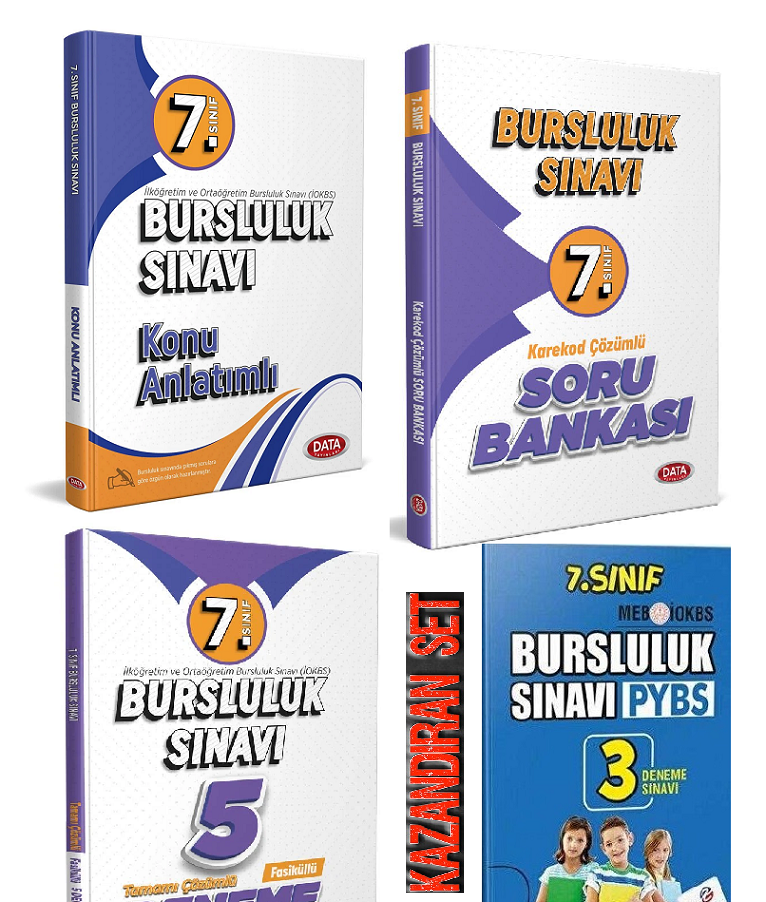 Data Yayınları Data 2025-2026 7.Sınıf Bursluluk Sınavı Konu+Soru+5 Deneme+Kurul 3 Deneme Seti