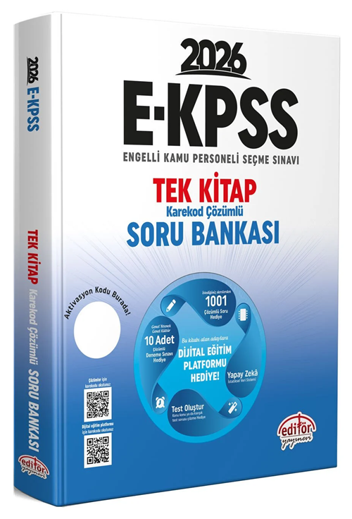 Editör 2026 EKPSS Soru Bankası Tek Kitap Editör Yayınları
