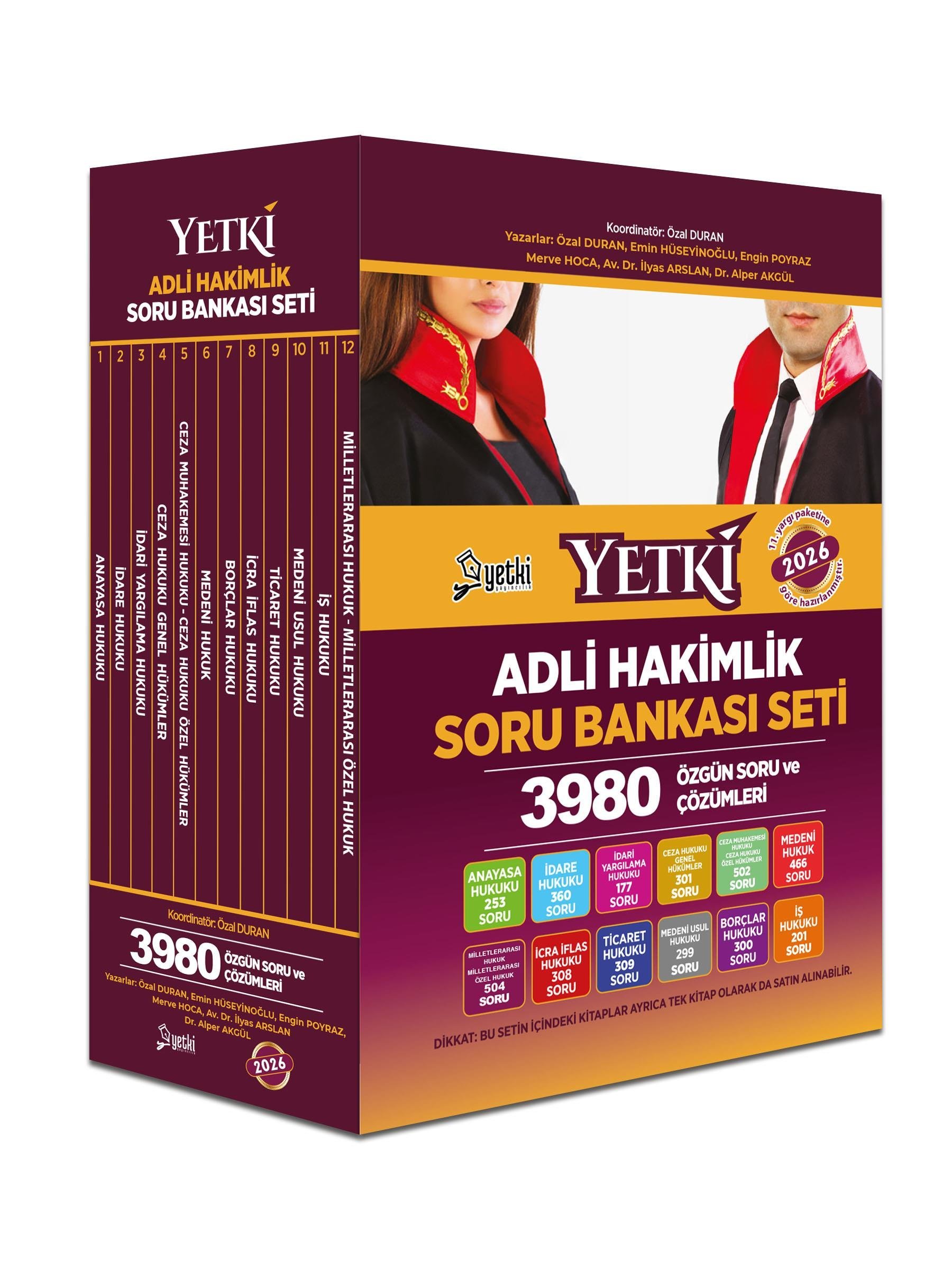 Yetki Yayınları Adli Hakimlik Soru Bankası Seti 2026