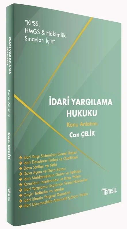 Temsil Yayınları HMGS Hakimlik KPSS A Grubu İdari Yargılama Hukuku Konu Anlatımı (Can Çelik)