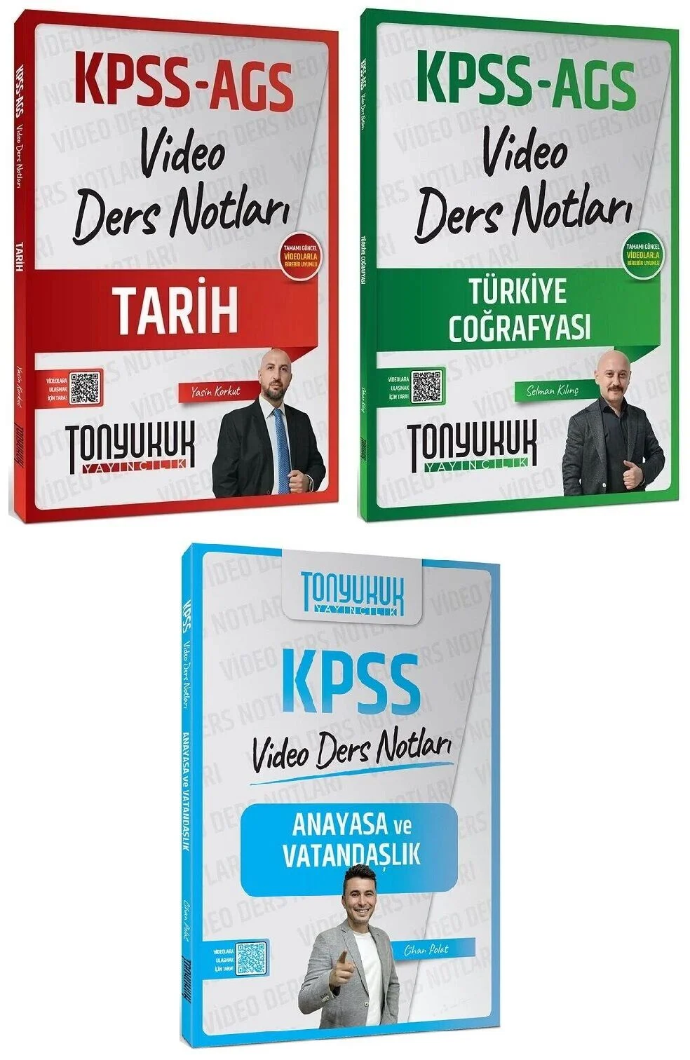 Tonyukuk 2026 KPSS Tarih + Türkiye Coğrafyası + Vatandaşlık Video Ders Notları 3 lü Set - Yasin Korkut, Selman Kılınç, Cihan Polat Tonyukuk Yayıncılık