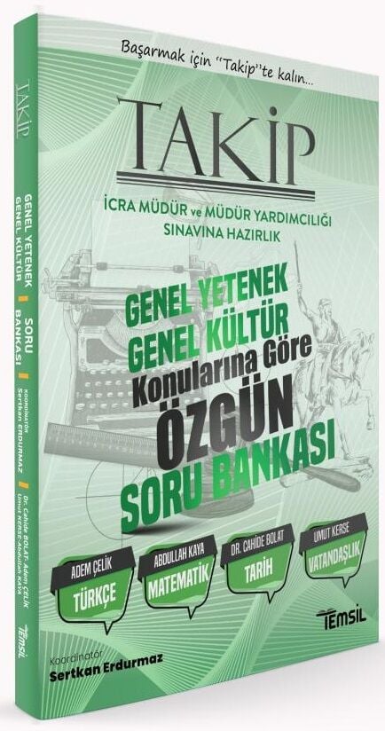 Temsil TAKİP İcra Müdür ve Yardımcılığı Genel Yetenek Genel Kültür Soru Bankası Temsil Yayınları