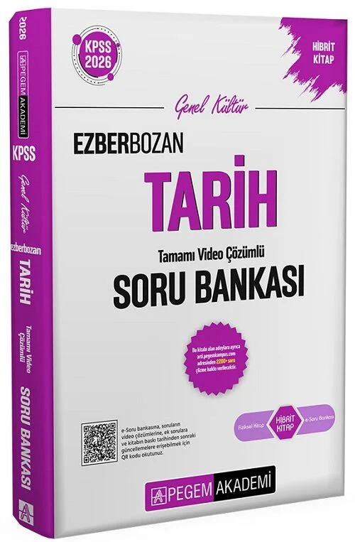 Pegem Yayınları 2026 KPSS Tarih Ezberbozan Soru Bankası Çözümlü