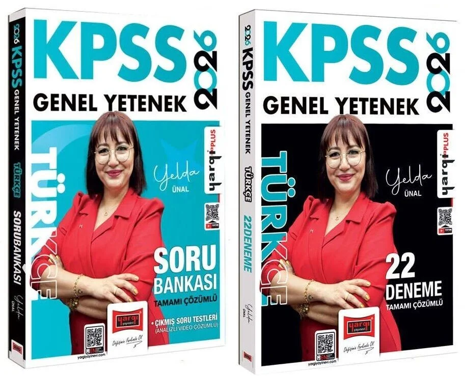 Yargı 2026 KPSS Türkçe Soru Bankası + 22 Deneme 2 li Set - Yelda Ünal Yargı Yayınları
