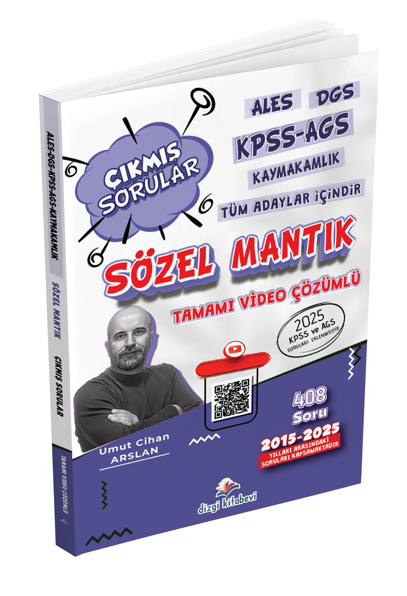 Dizgi Kitap KPSS MEB-AGS ALES DGS Kaymakamlık Sözel Mantık 2015 - 2025 Çıkmış Sorular Çözümlü - Umut Cihan Arslan Dizgi Kitap
