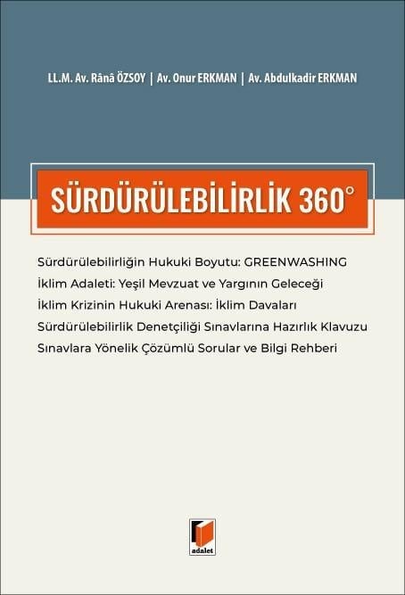 Adalet Yayınevi Sürdürülebilirlik 360° Rana Özsoy, Onur Erkman, Abdulkadir Erkman
