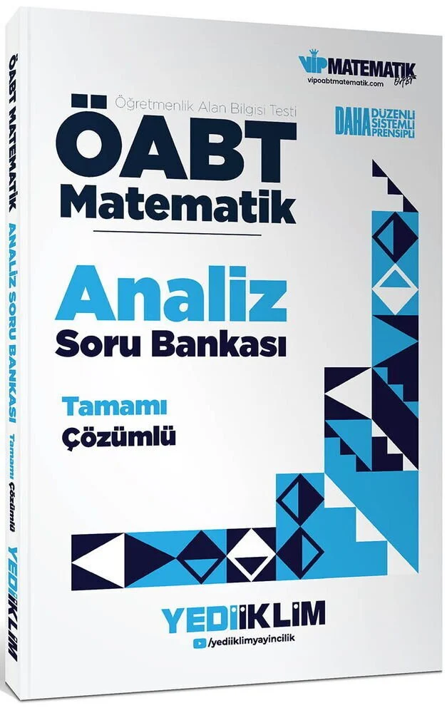 Yediiklim 2026 ÖABT MEB-AGS İlköğretim-Lise Matematik Analiz Soru Bankası Çözümlü Yediiklim Yayınları