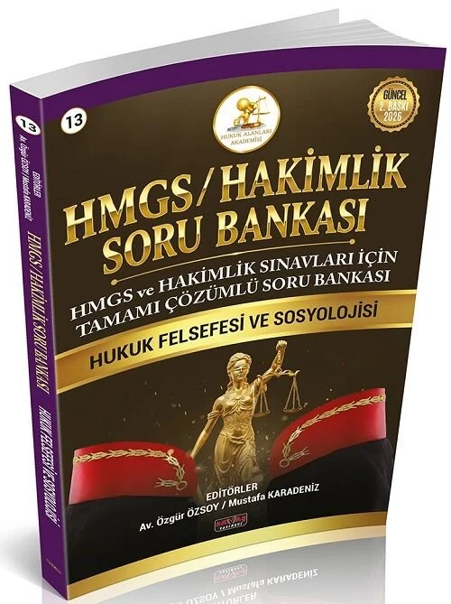 Savaş 2026 HMGS Hakimlik HUKAL Hukuk Alanları Akademisi Hukuk Felsefesi ve Sosyolojisi Soru Bankası Çözümlü - Mustafa Karadeniz Savaş Yayınları