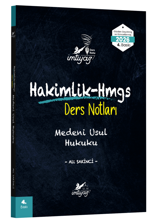 İMTİYAZ 2026 HMGS Hakimlik Medeni Usul Ders Notları Ali Sakinci