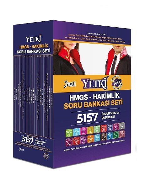 Yetki Yayınları 2026 HMGS Hakimlik Soru Bankası Seti