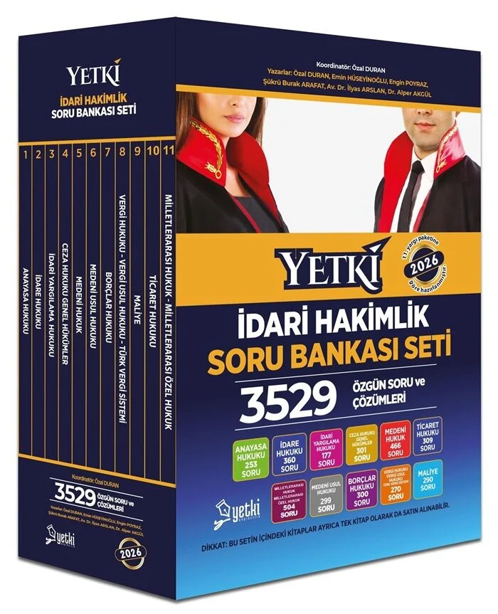 Yetki Yayıncılık 2026 İdari Hakimlik Soru Bankası Seti Çözümlü