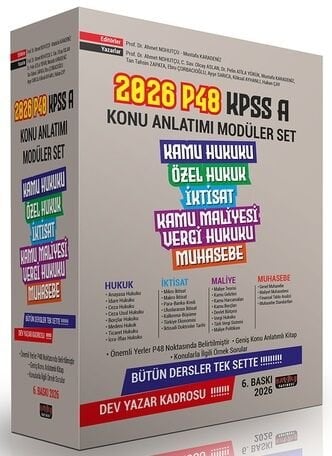 Savaş 2026 KPSS A Grubu P48 Tüm Dersler Konu Anlatımı Modüler Set 6. Baskı Savaş Yayınları