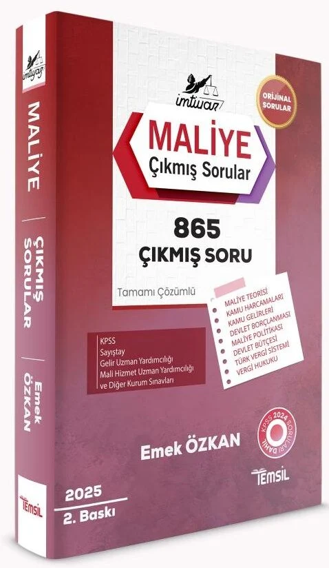 Temsil Yayınları 2025 İMTİYAZ Maliye Çıkmış Sorular Çözümlü 2. Baskı - Emek Özkan