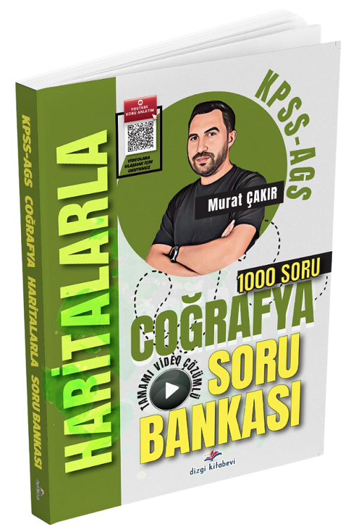Dizgi Kitap 2026 KPSS MEB-AGS Haritalarla Coğrafya Soru Bankası Çözümlü - Murat Çakır