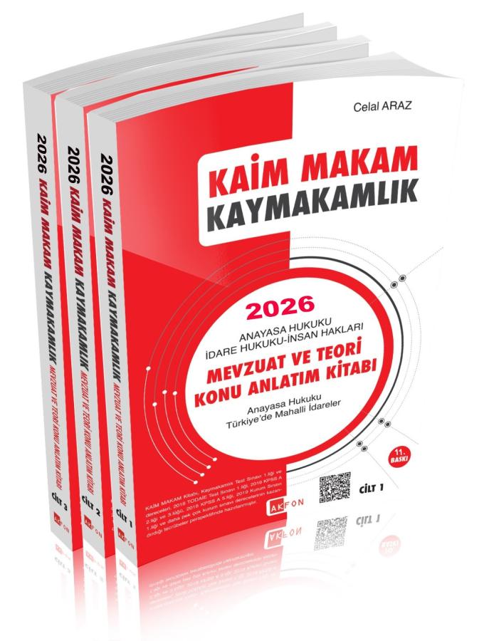 Akfon Yayınları 2026 KAİM MAKAM Kaymakamlık Mevzuat ve Teori Konu Anlatımlı Set (Celal Araz)