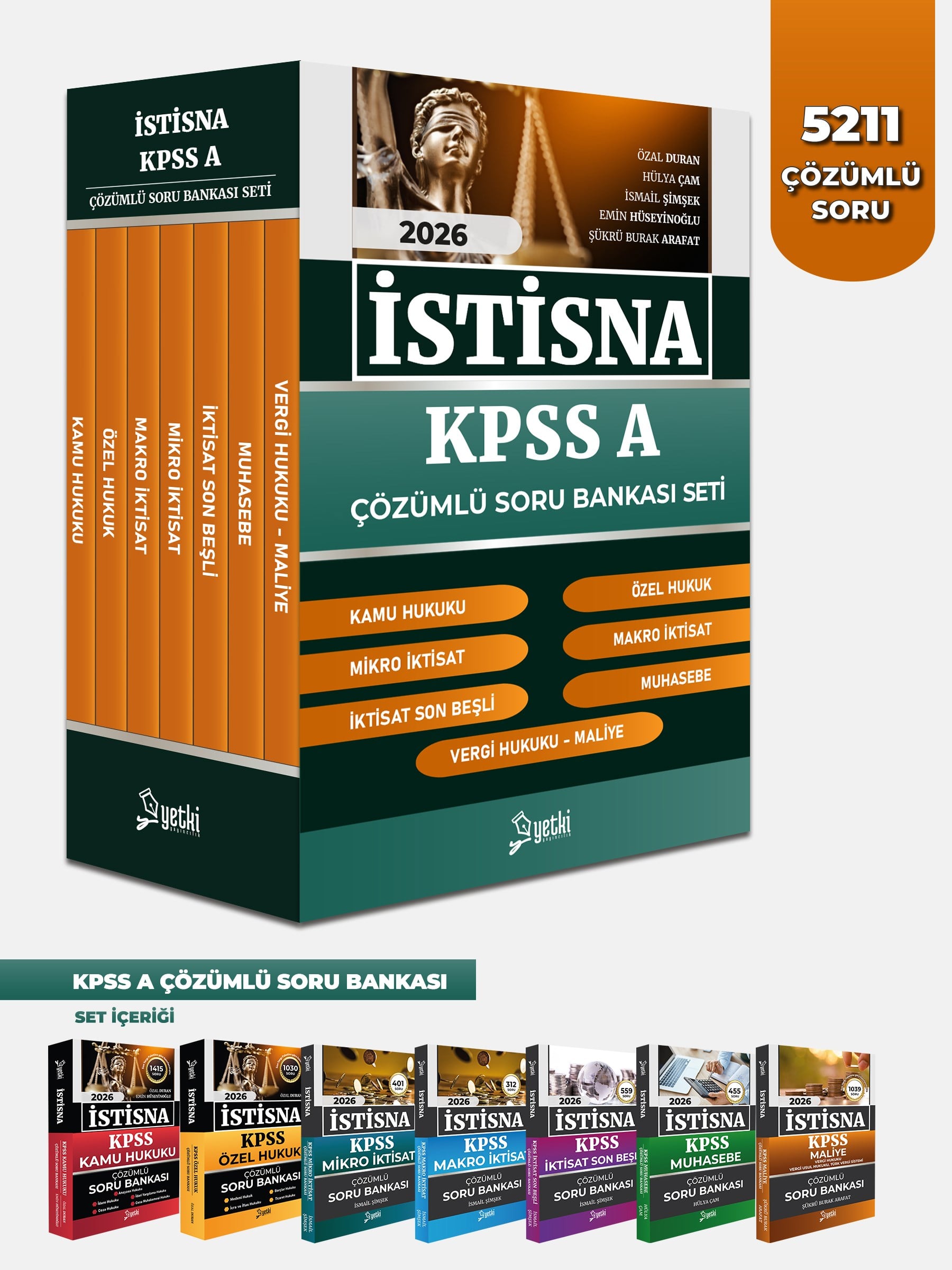 İSTİSNA KPSS A ÇÖZÜMLÜ SORU BANKASI SETİ 2026 (7 kitap)