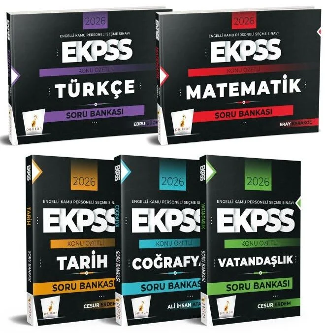Pelikan 2026 EKPSS Konu Özetli Soru Bankası 5 li Set Pelikan Yayınları