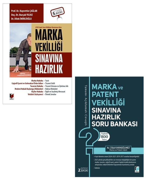 Adalet Yayınevi Marka Vekilliği Sınavına Hazırlık Konu Kitabı ve Çözümlü Soru Bankası Çalışma Seti - 1