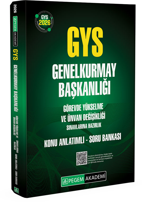 Pegem Akademi 2026 GYS Genelkurmay Başkanlığı Görevde Yükselme Konu Anlatımlı Soru Bankası
