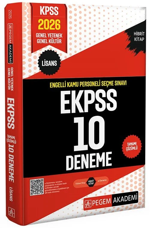 Pegem 2026 EKPSS 10 Deneme Çözümlü Pegem Akademi Yayınları