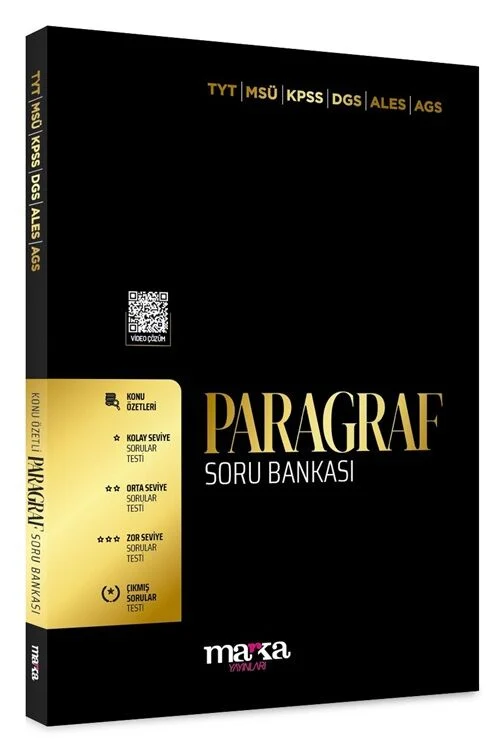 Marka 2026 KPSS TYT MSÜ DGS ALES MEB-AGS Paragraf Soru Bankası Çözümlü Marka Yayınları